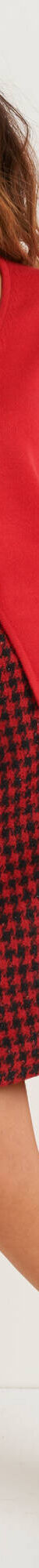 Gilet col V boutonné base asymétrique (rouge) Gilet col V boutonné base asymétrique (rouge)
